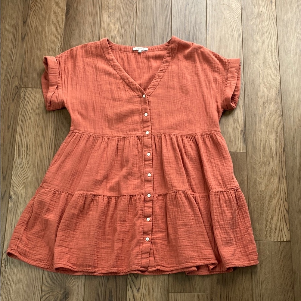 Madewell | Lightspun button-front mini dress